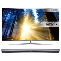 Samsung UE65KS9000 Silver - 65inch 4K Ultra HD Curved TV with Quantum Dot Colour Freeview HD and HWJ7501R Silver 320W 8.1ch Curved Soundbar